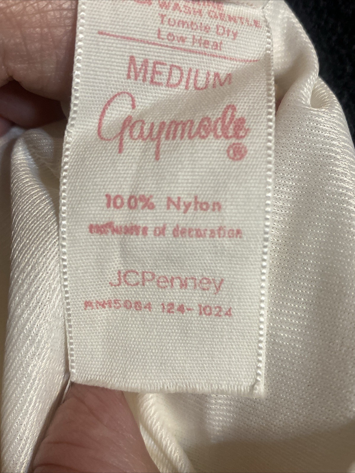 Vintage Gaymode Half Slip Long Nylon Lace Trim Medium