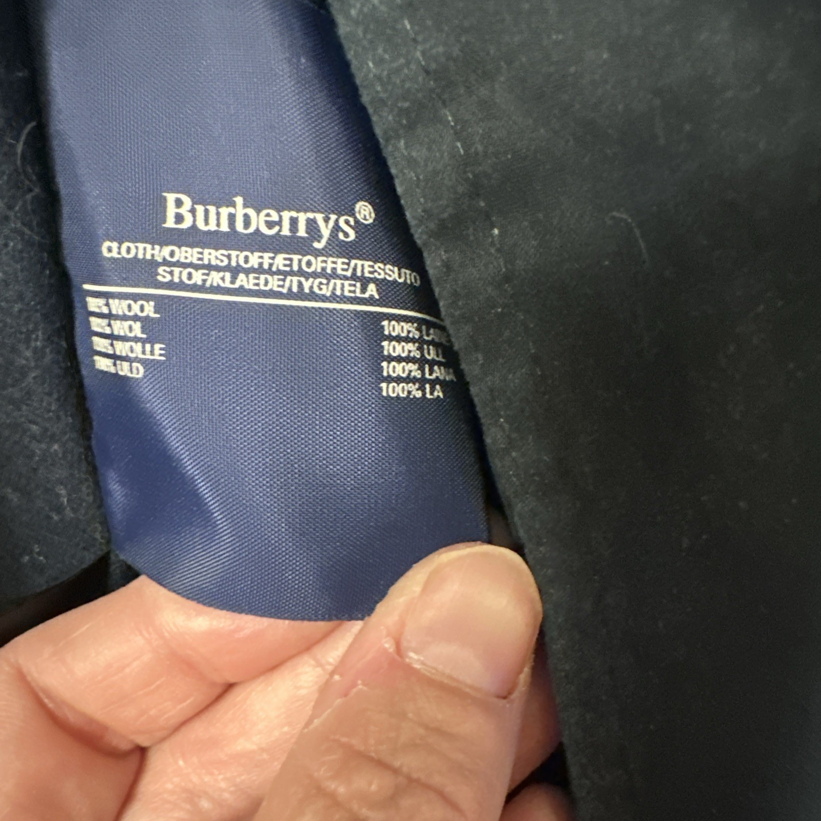 Burberrys’ of London Pre Y2K Vintage Nova Check Trench Coat Size 10 Navy Lined