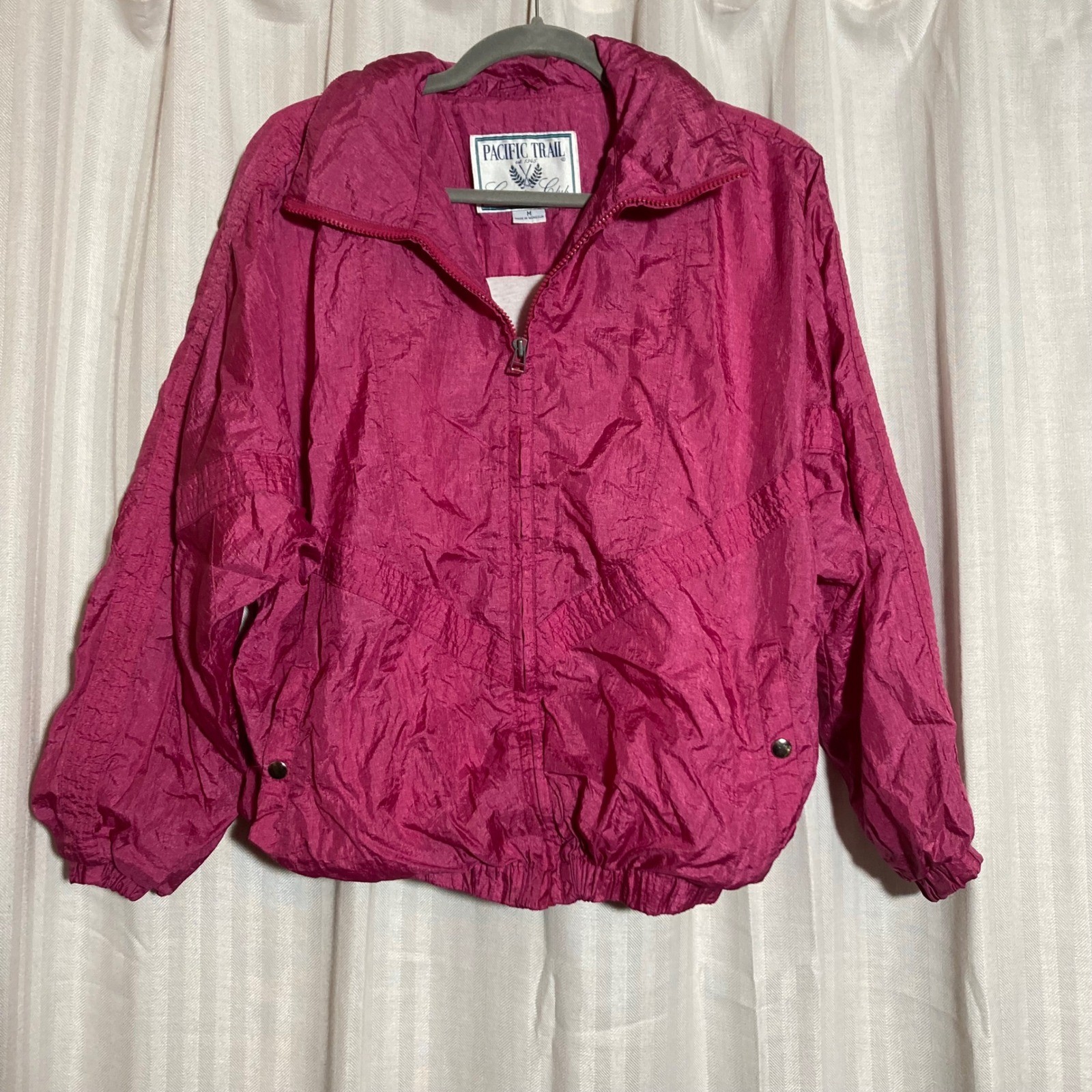 Pacific Trail Jacket Windbreaker Hot Pink Vintage 90s Women’s SZ M Retro Barbie