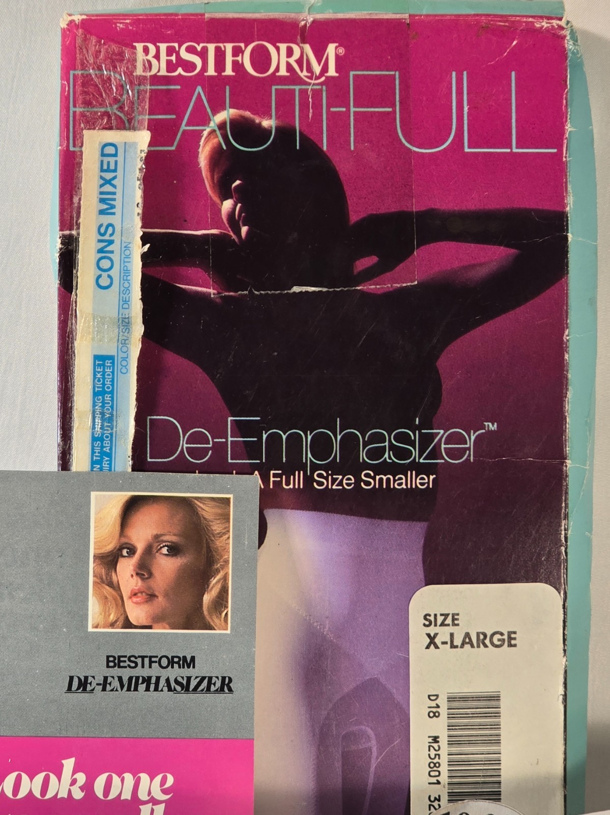 Vintage Dupont Bestform Beautifull De-Emphasizer Bodyshaper for Slimming-Size XL