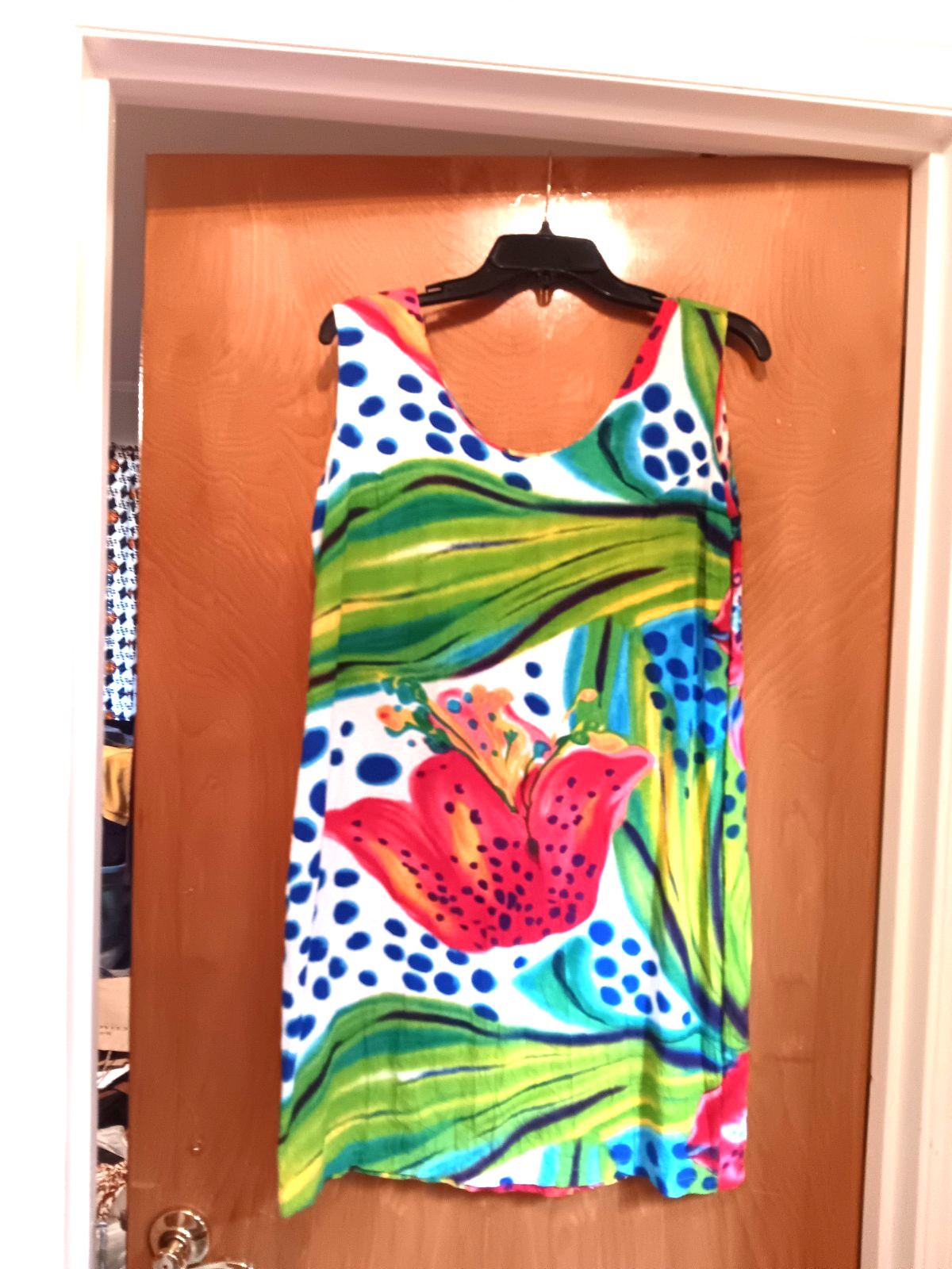 Jams World VTG Sleeveless Dress Glorioso Hawaiian Tropical Beach Cruise XL W304