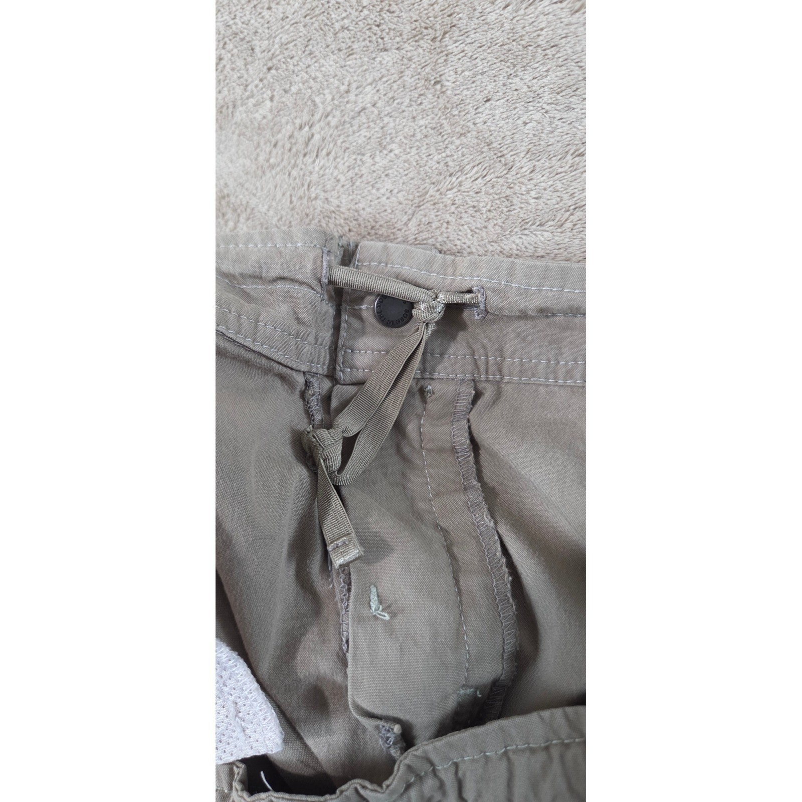 Kuhl Vintage Skirt Womens 12 khaki tan outdoor cargo pocket Trail skort hiking