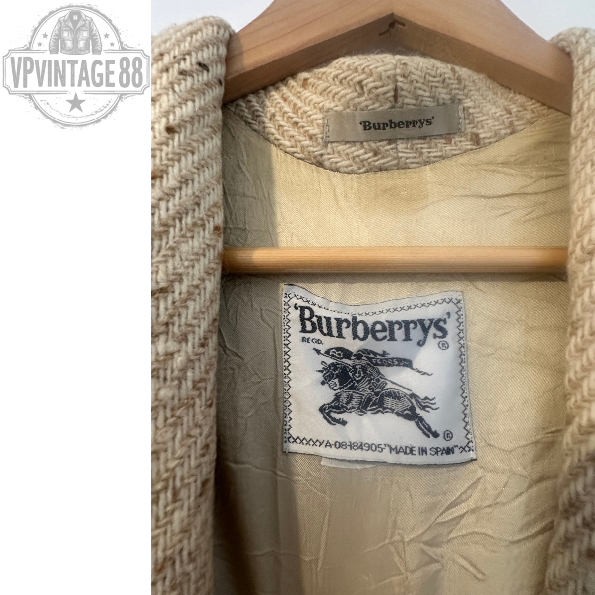 Vintage Burberry Prorsum Beige Wool Women’s Trench Coat