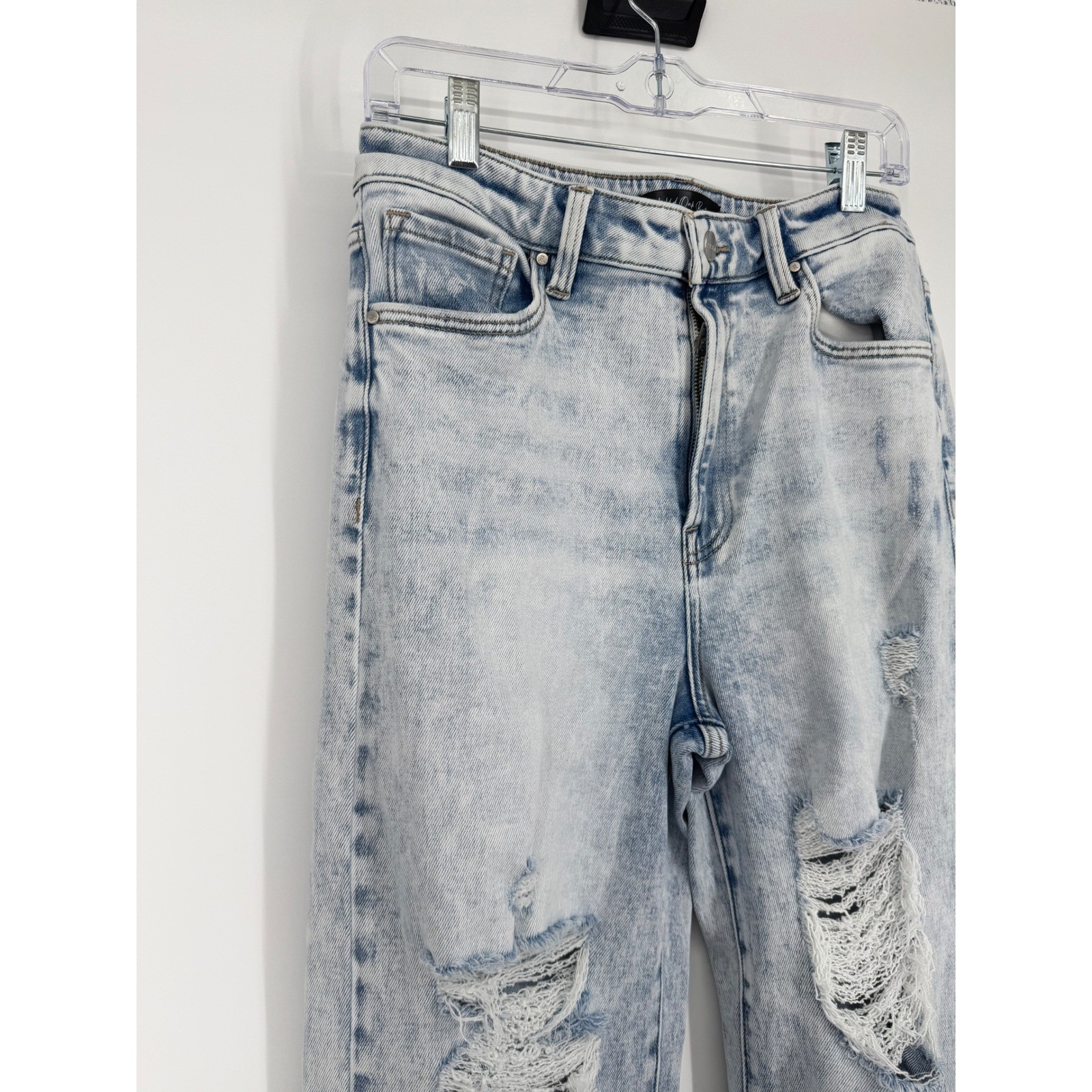 Risen Women Jeans 11 30 Distressed Wide Leg Y2K Boho Festival Country Western
