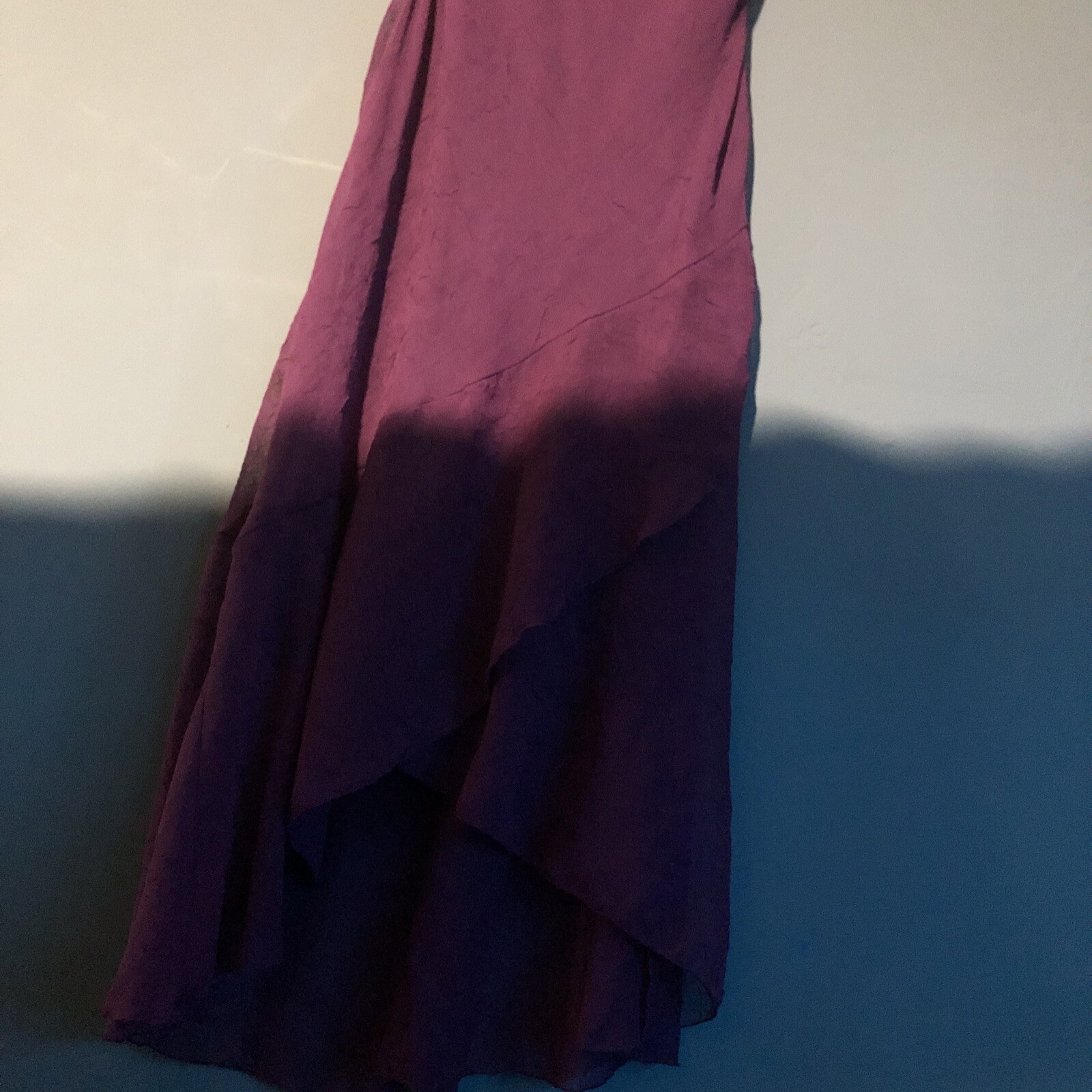 Vintage B. Darlin Purple Crinkle Layered Dress Hi Low Size 5/6 Beautiful 90s Y2K
