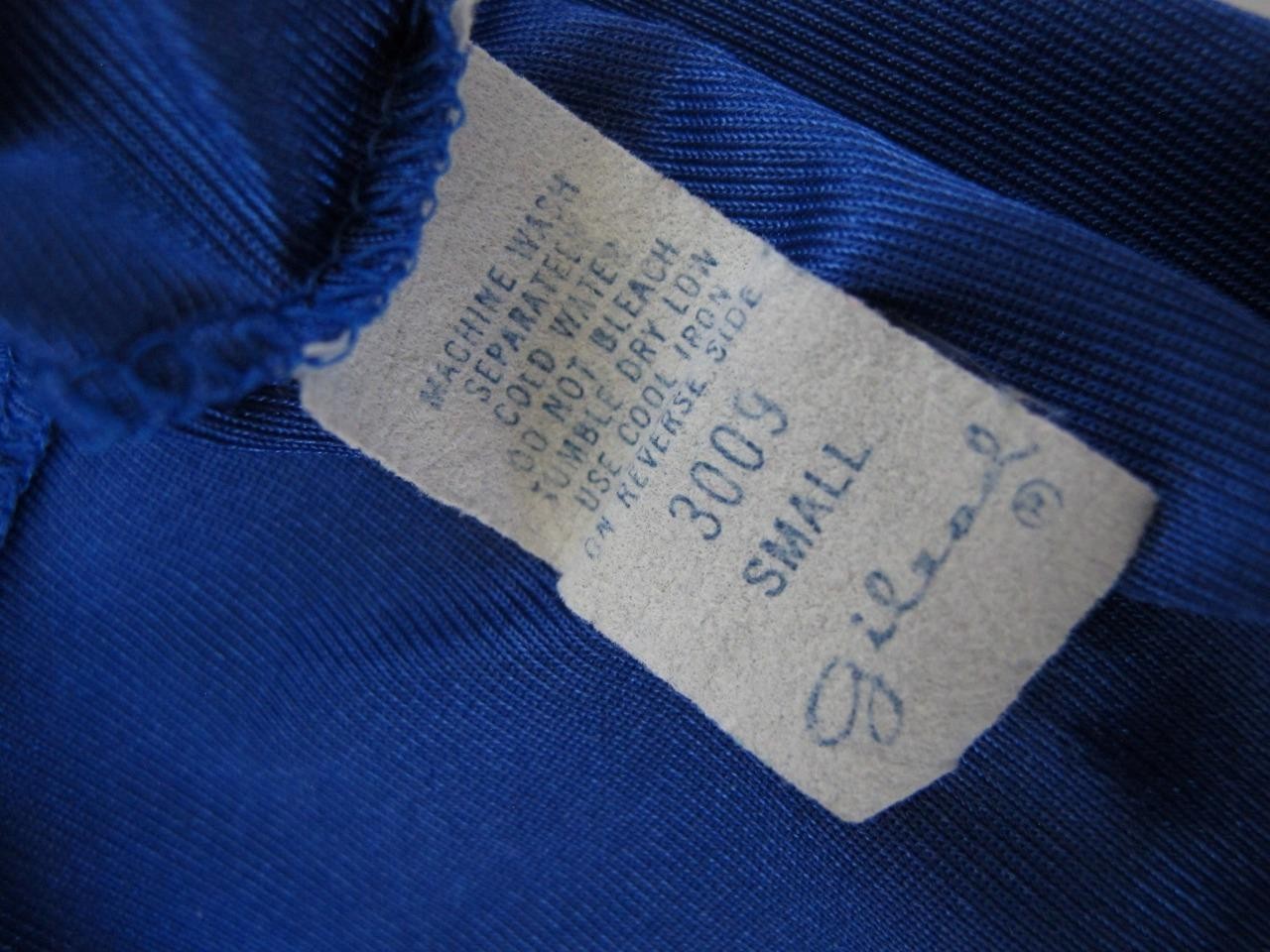 Vintage Gilead Long Silky Nylon Robe w Lace Insertion S Tie Belt Royal Blue