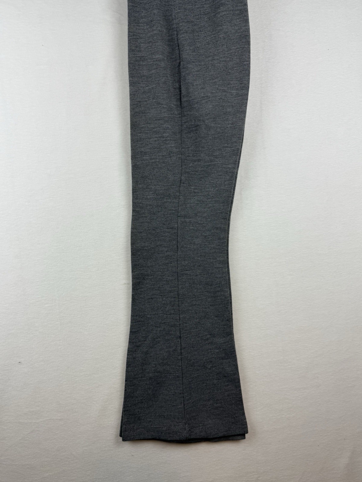 Vintage 70s Gray Pull On Size 10 Flair Knit Pants