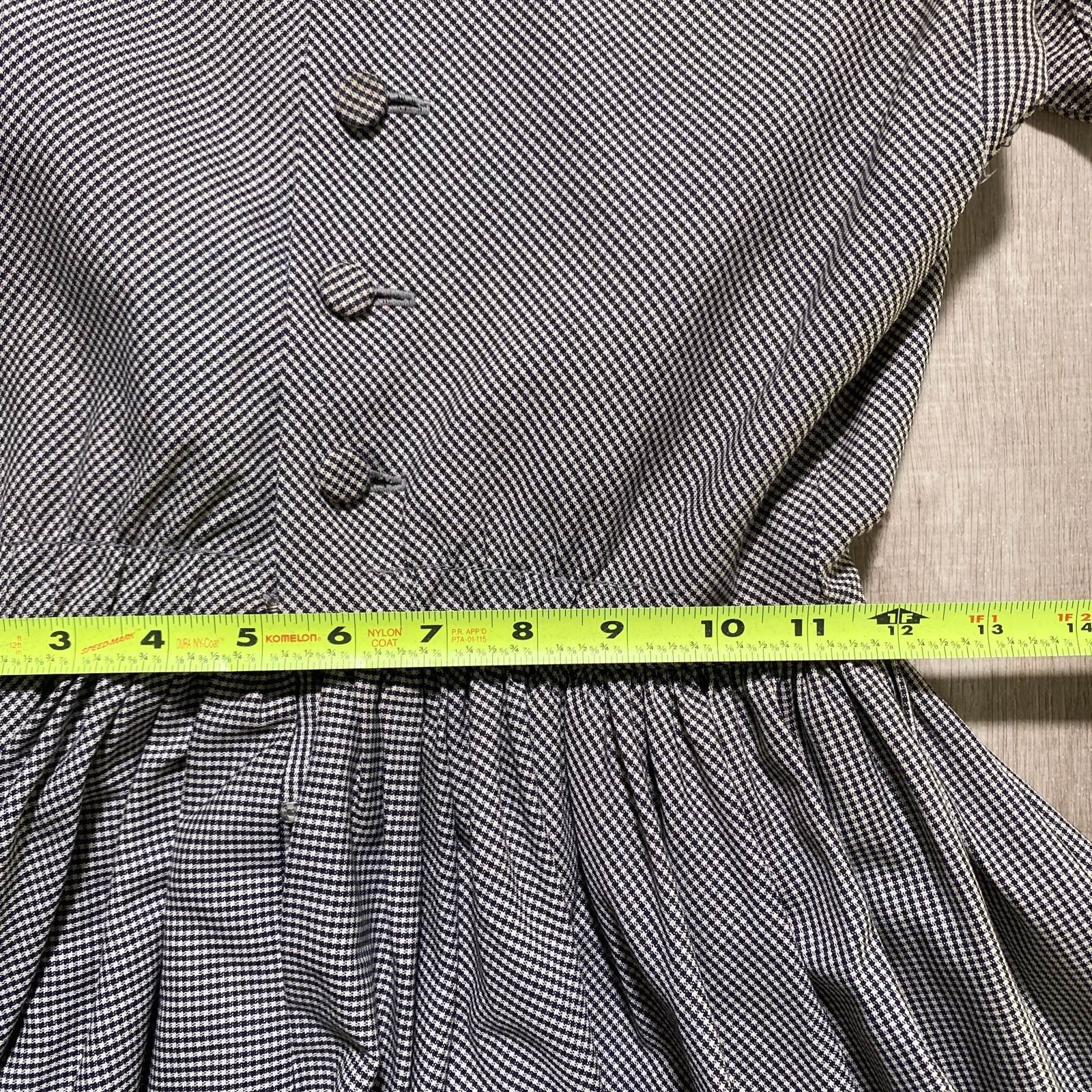 60s Neiman Marcus Dress Women’s M Flare Housewife Gingham Button Fallout Style