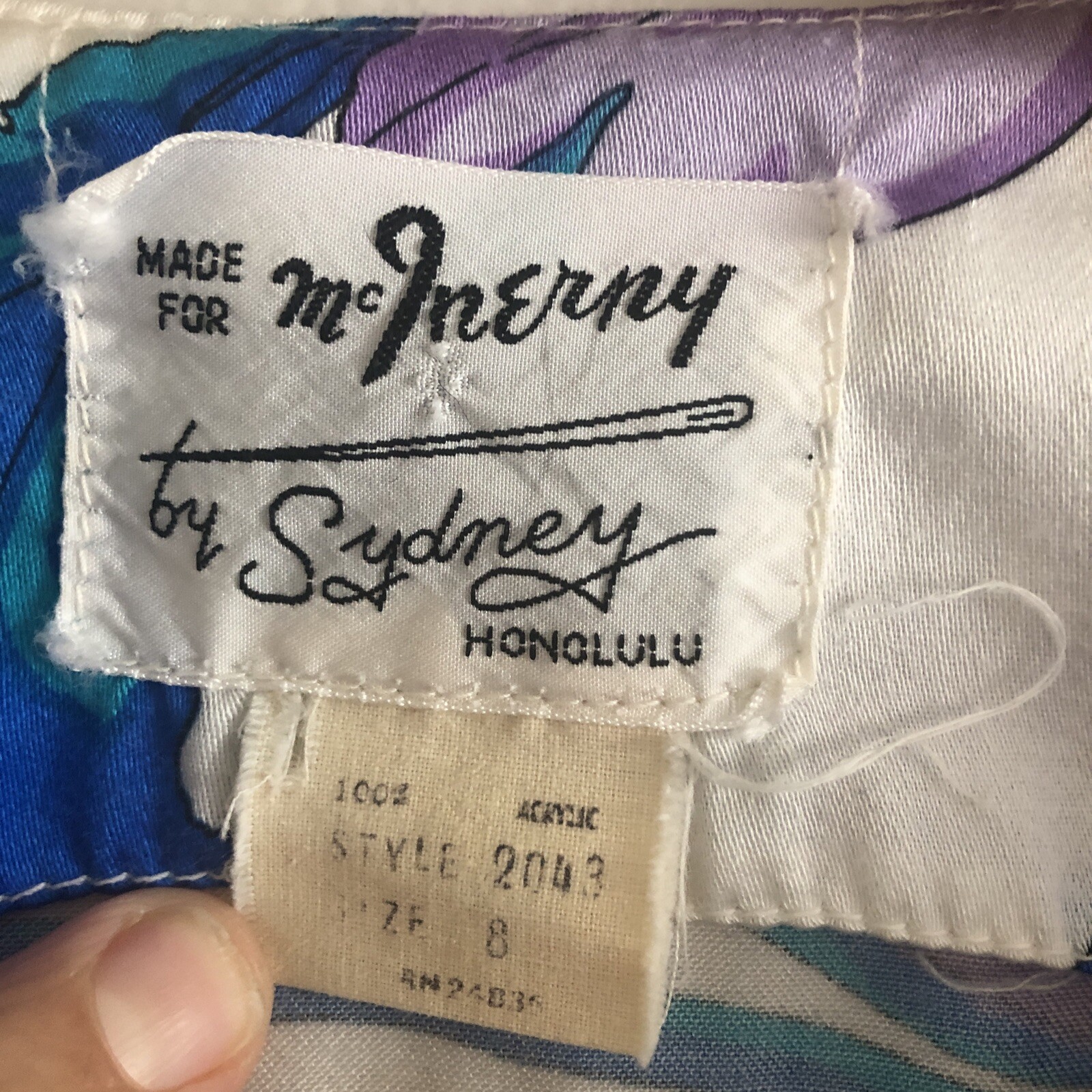 Vintage 60s 70s McInerny by Sydney Honolulu Hawaiian Maxi Dress Size 8 Small