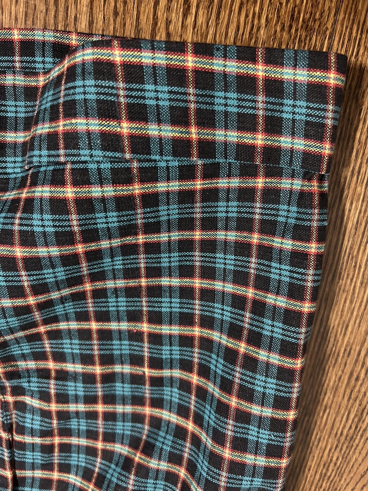 Vintage ramie cotton plaid 70s 80s high waist shorts HAPPY LEGS women’s S/M