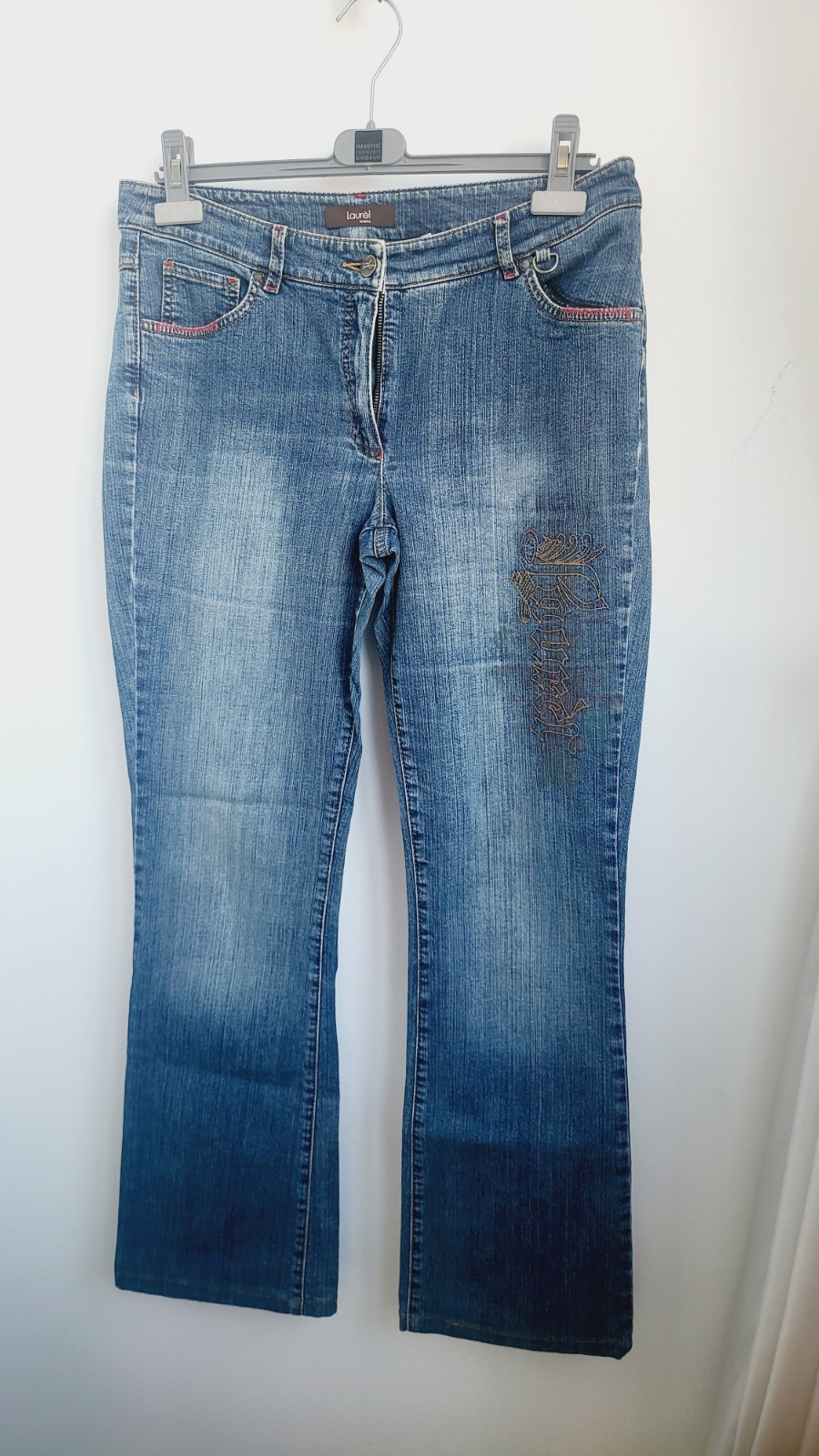 Vintage Laurel Jeans – 90s Designer Denim, Embroidered Logo, Size 40 EU