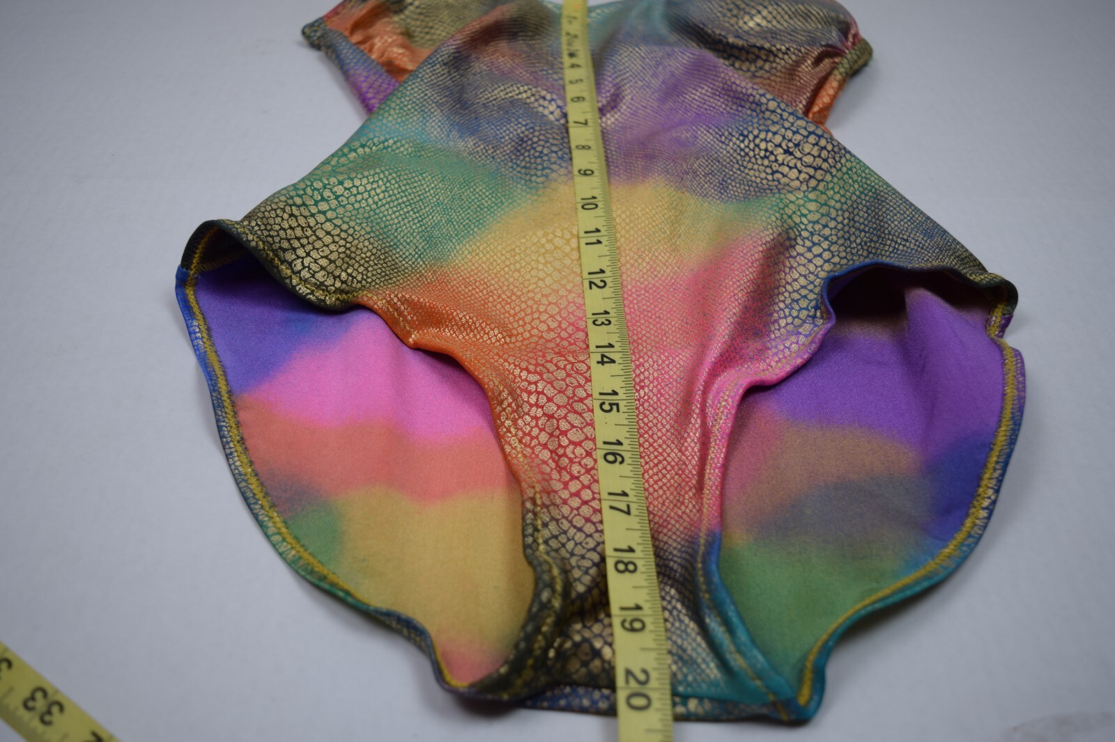 Vintage Swimsuit Gottex Size XS/S 80s Rainbow Snake Skin Print One Piece