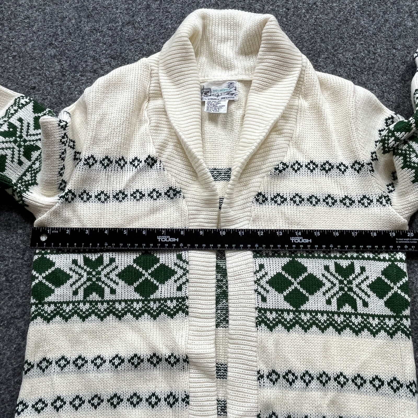 Vintage Cardigan Sweater Womens Mens M 38/40 Grandpa Preppy Ski Nordic Retro