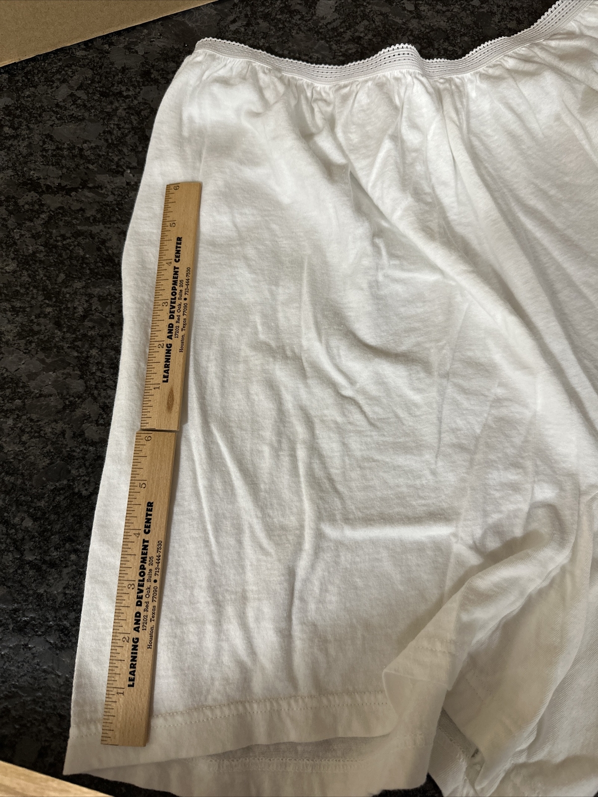 3 Vintage Underscore Flare Hemmed Legs White Cotton Panties Briefs Size 10