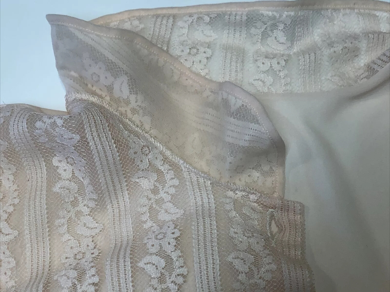 Luxite Kayser Vintage Soft Pink Home Robe Sz L Front Buttons Grandma Core PO