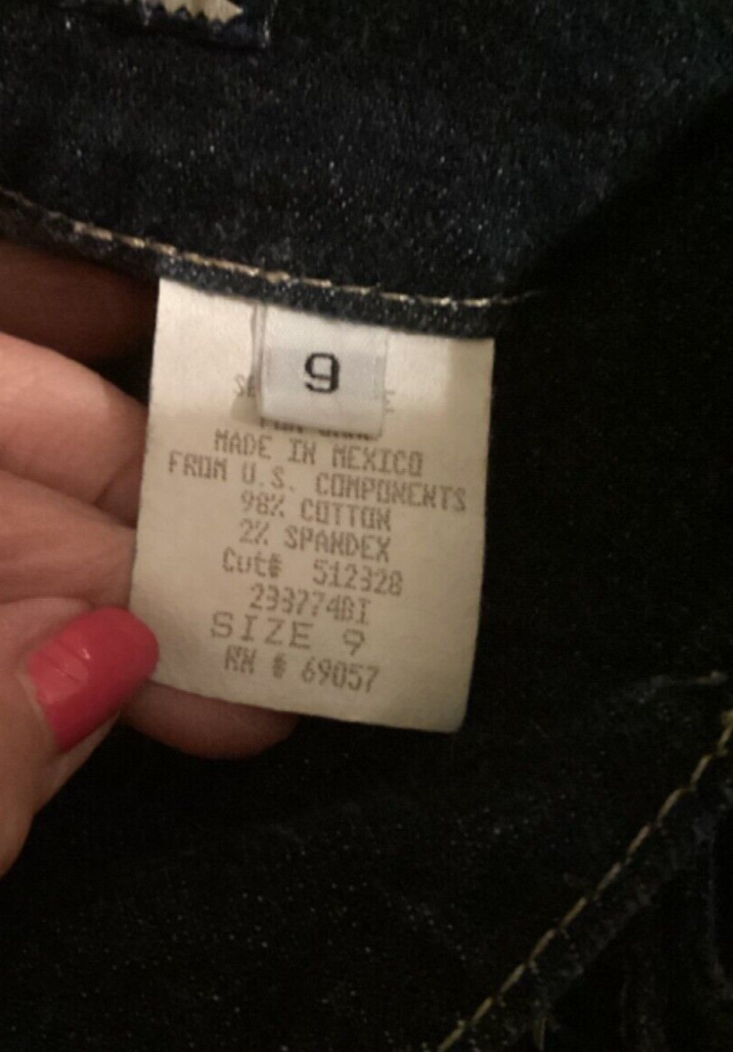Vintage Paris Blues MidRise Mod Flare Jeans with attached Wide Belt Sz 9