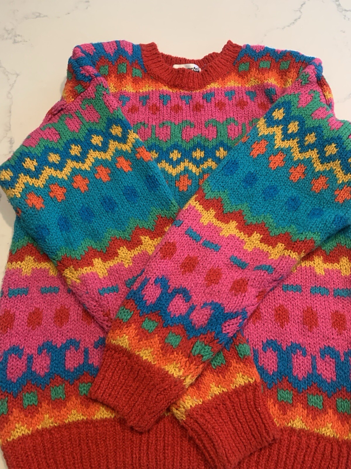 Contrasts Vintage Women’s Knit Sweater Size Medium 1980’s