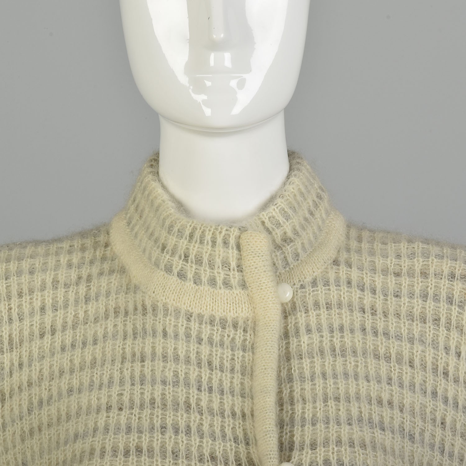 Medium 1980s Knit Cardigan Heavy Winter Sweater Jacket Asymmetric Coatigan VTG