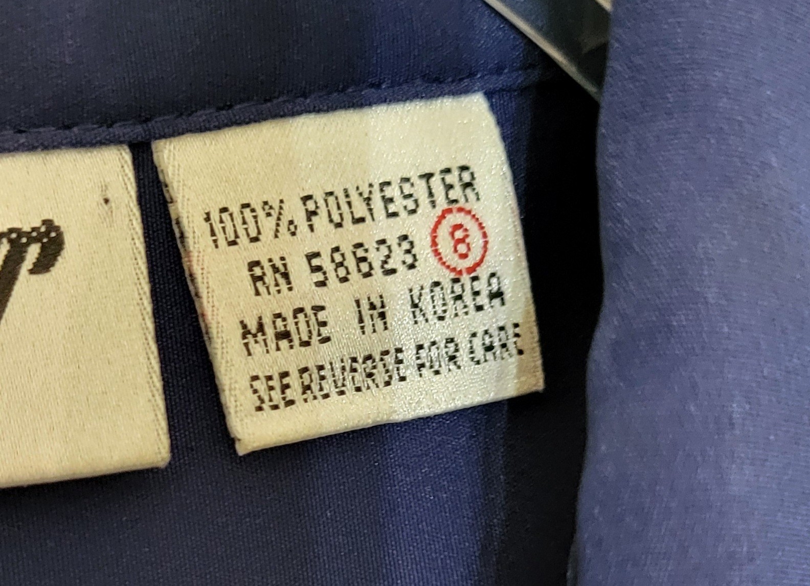 Vintage 80s YVES ST CLAIR Navy Blue Top 8 Button Up Embroidered Secretary Blouse