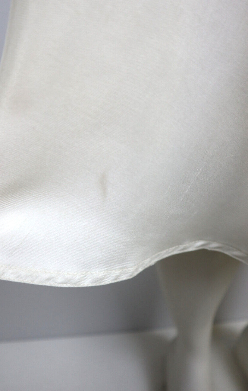 Leslie Fay Vintage Women’s Shirt Dress Size 8P Ivory White Short Sleeve A-Line
