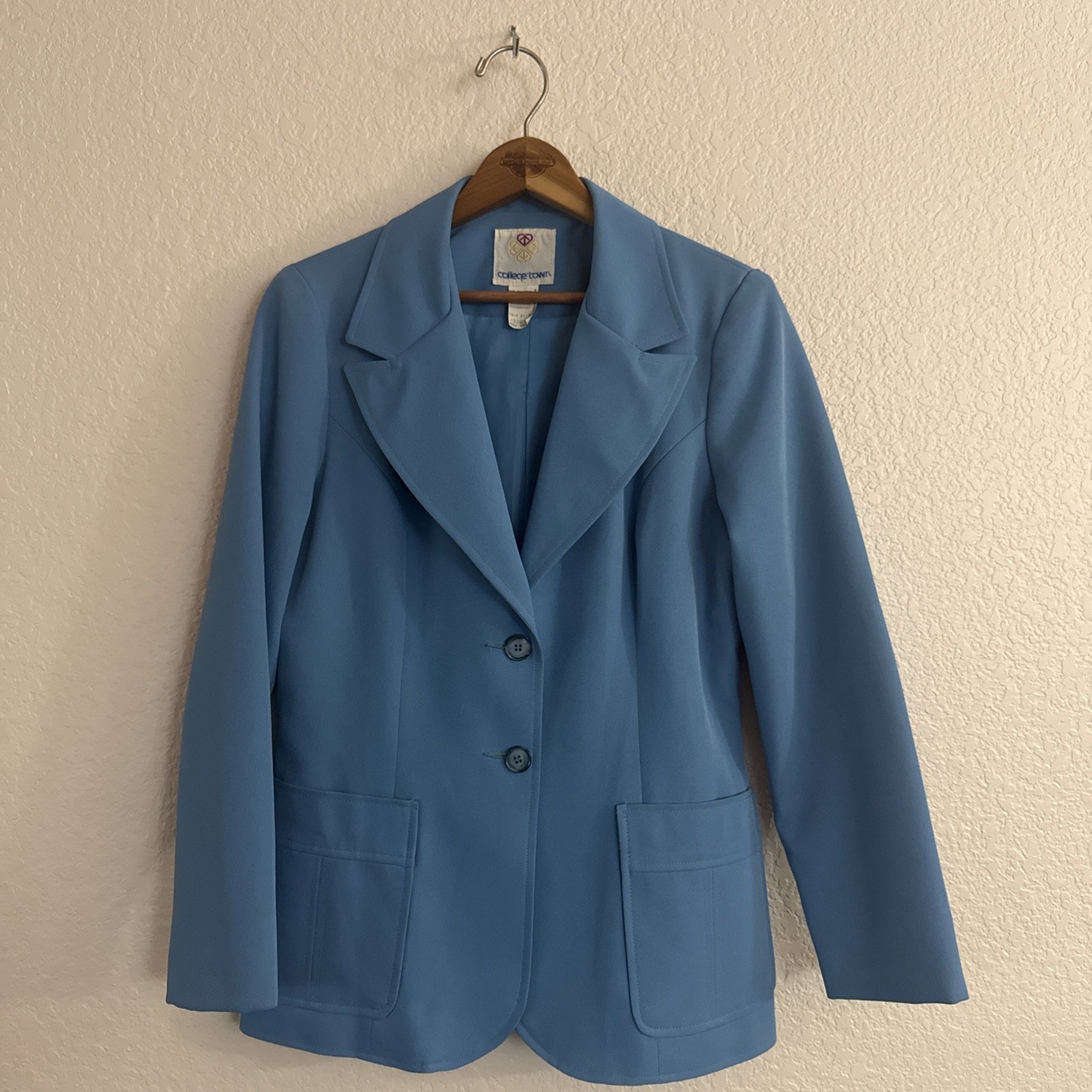 NWOT Vintage 1970s Blue Tailored Blazer Fitted Lined Women’s Leisure Suit