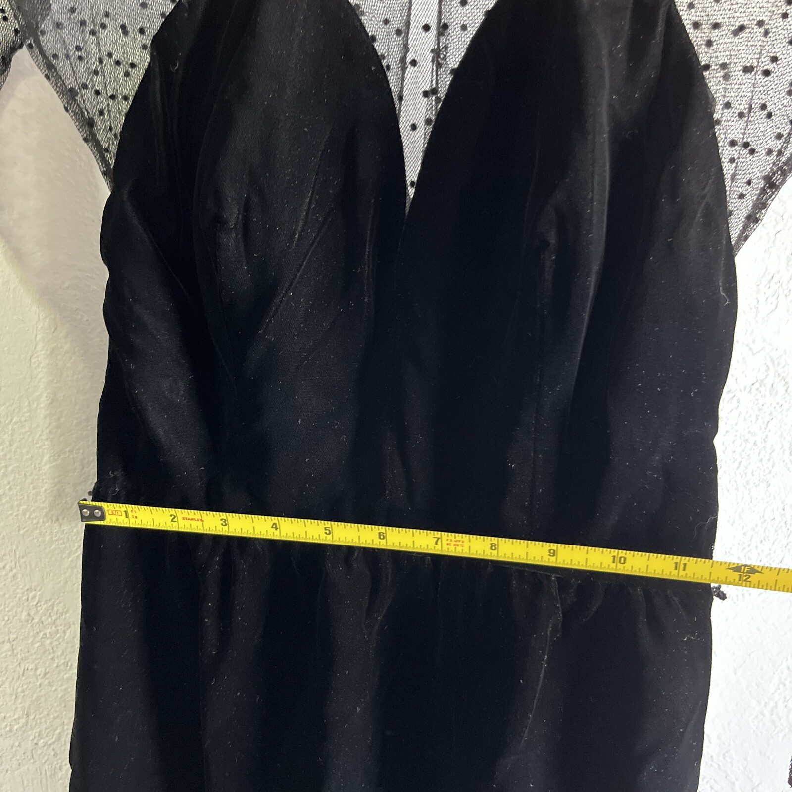 Vtg Jill Richards Lace Blk Velvet Sheer Sm Old Money Sexy Dress Classic Timeless