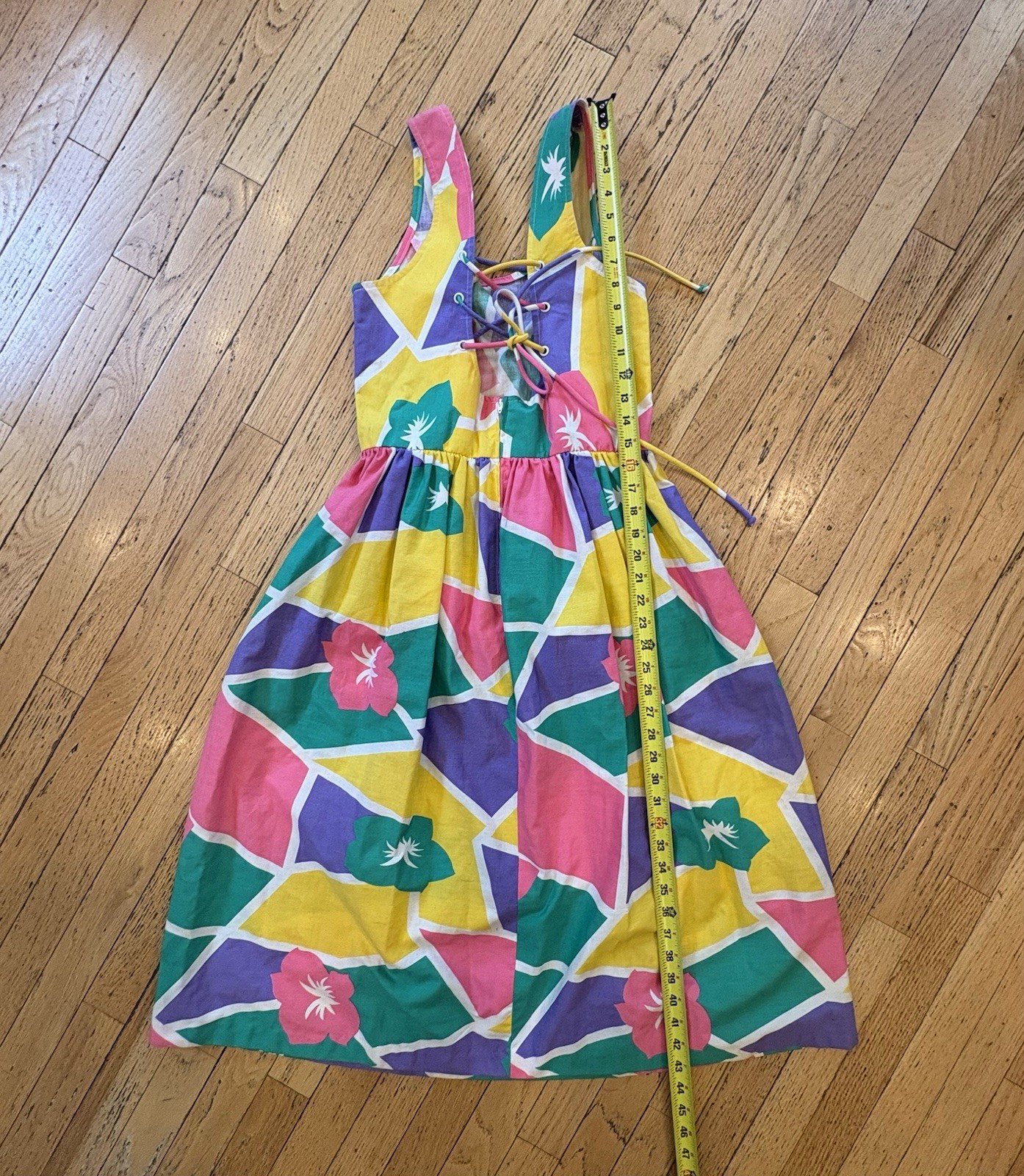 Vintage Jenni Multicolor Geometric Dress Medium Scoop Neck Sleeveless