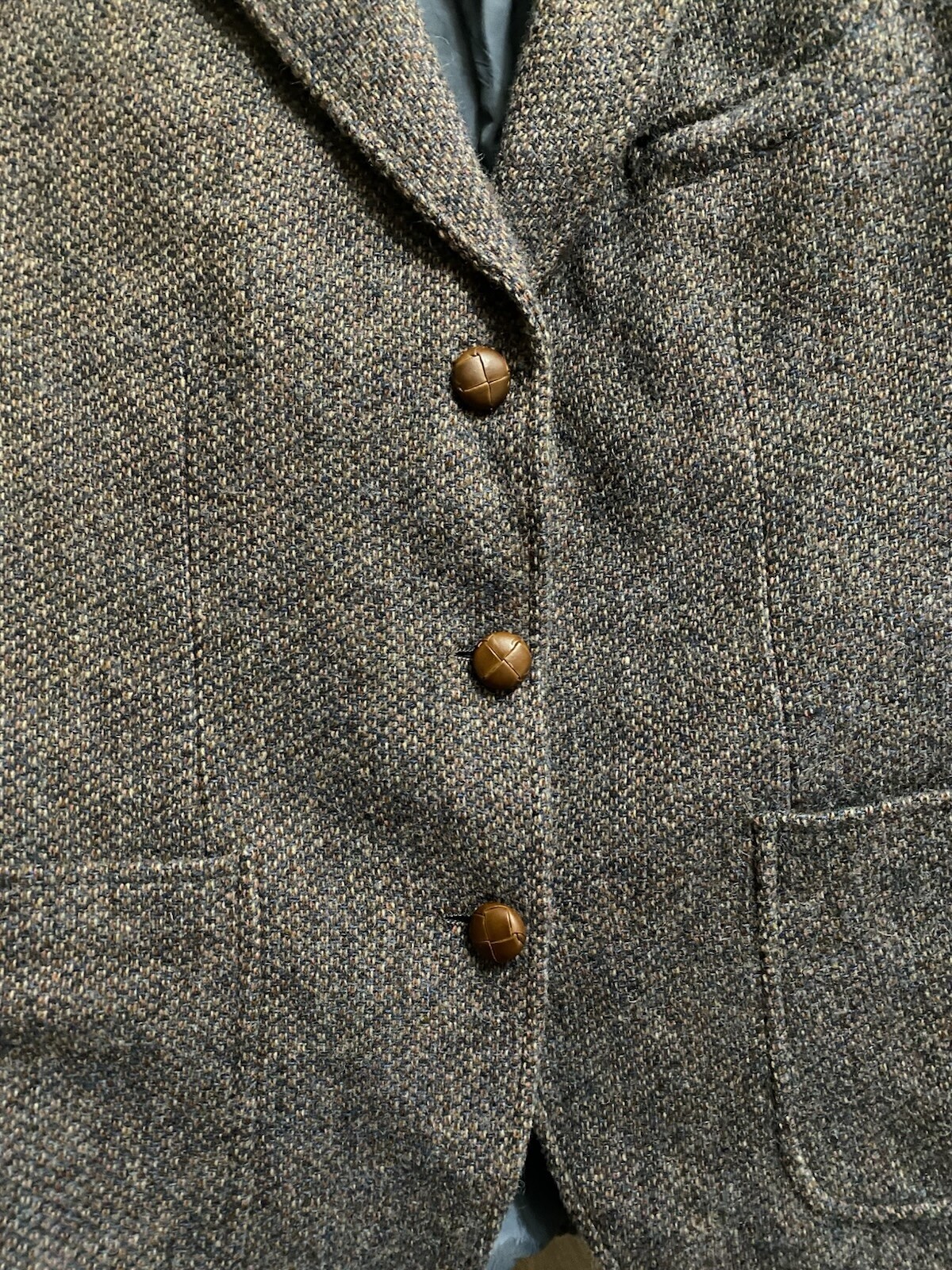 Vintage Stanley Blacker For Bloomingdale’s Women Wool Herringbone Jacket Size 10