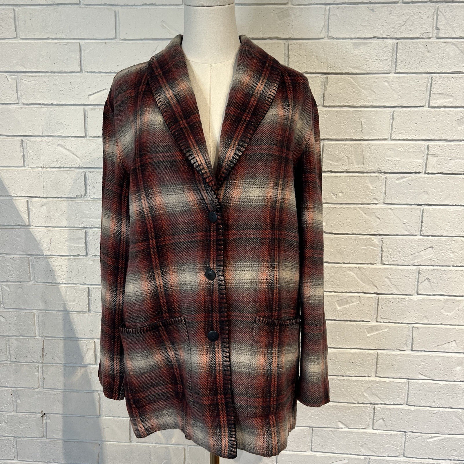 Vintage 90s Arizona Flannel Plaid Women’s Jacket Womens M L