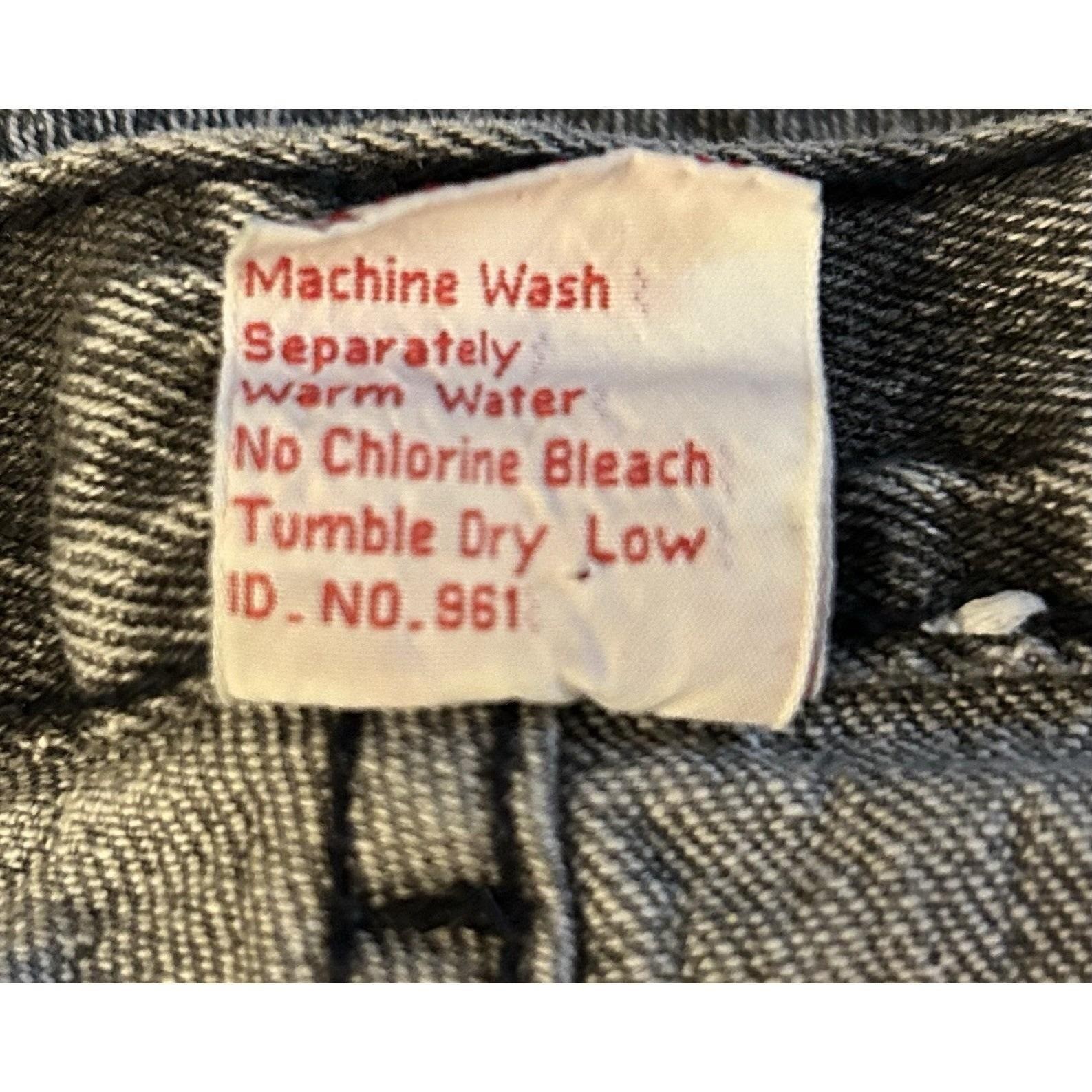 Wms Vtg 80s High Waist 26″ Acid Wash Gray Tapered Button Ankle Jeans PS Gitano