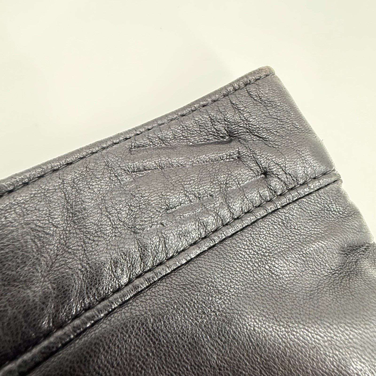 Vintage MAXIMA for Neiman Marcus Black Leather Pencil Skirt Size 14 Fits 30×23