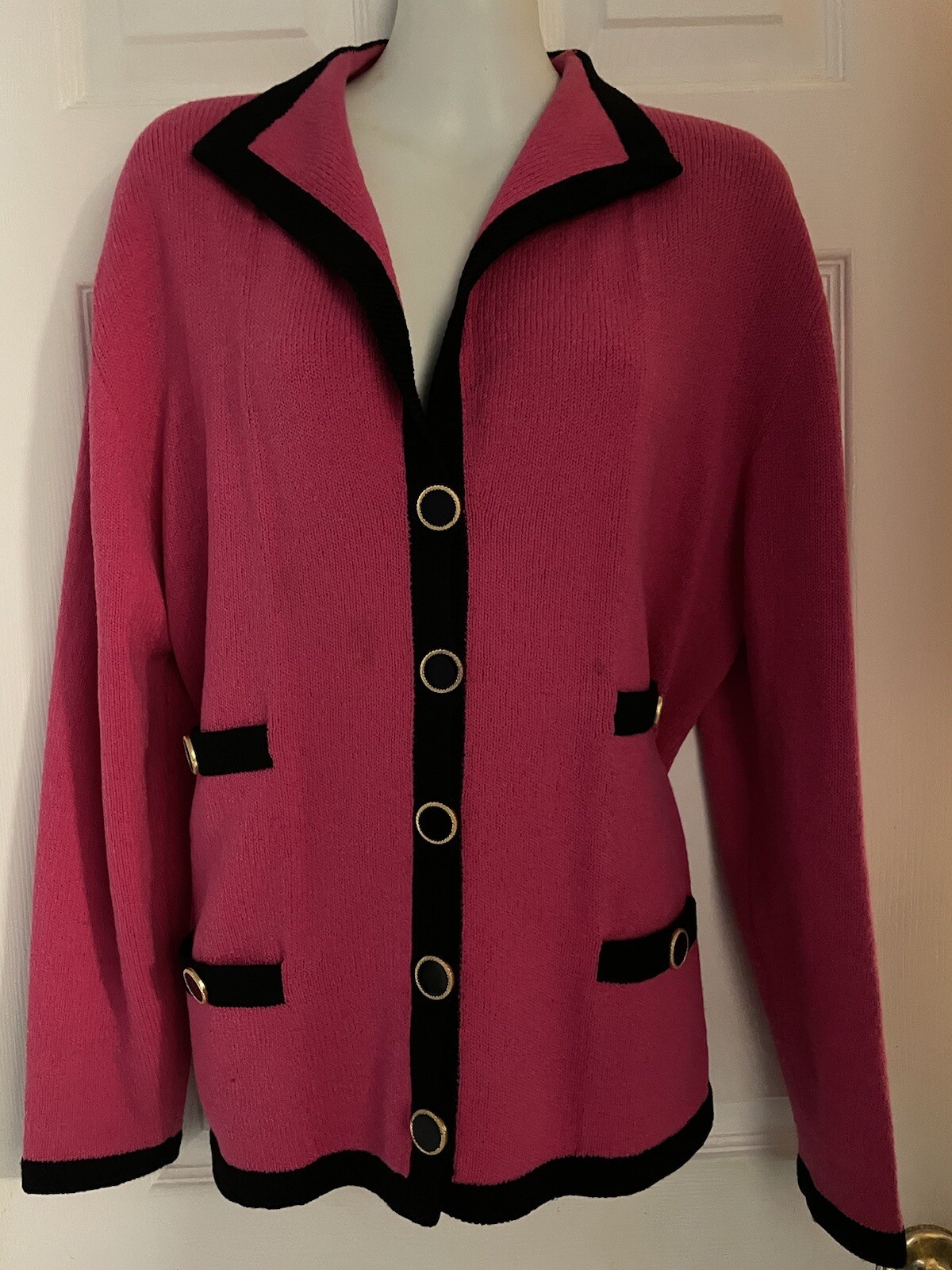 DON SAYRES For WELLMORE KNIT Pink Sweater VTG Retro 16