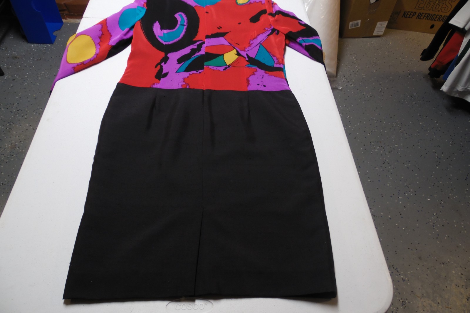 Vintage Crimmins For UmI Collections SZ 8 Mod Dress 80’s Hong Kong Art