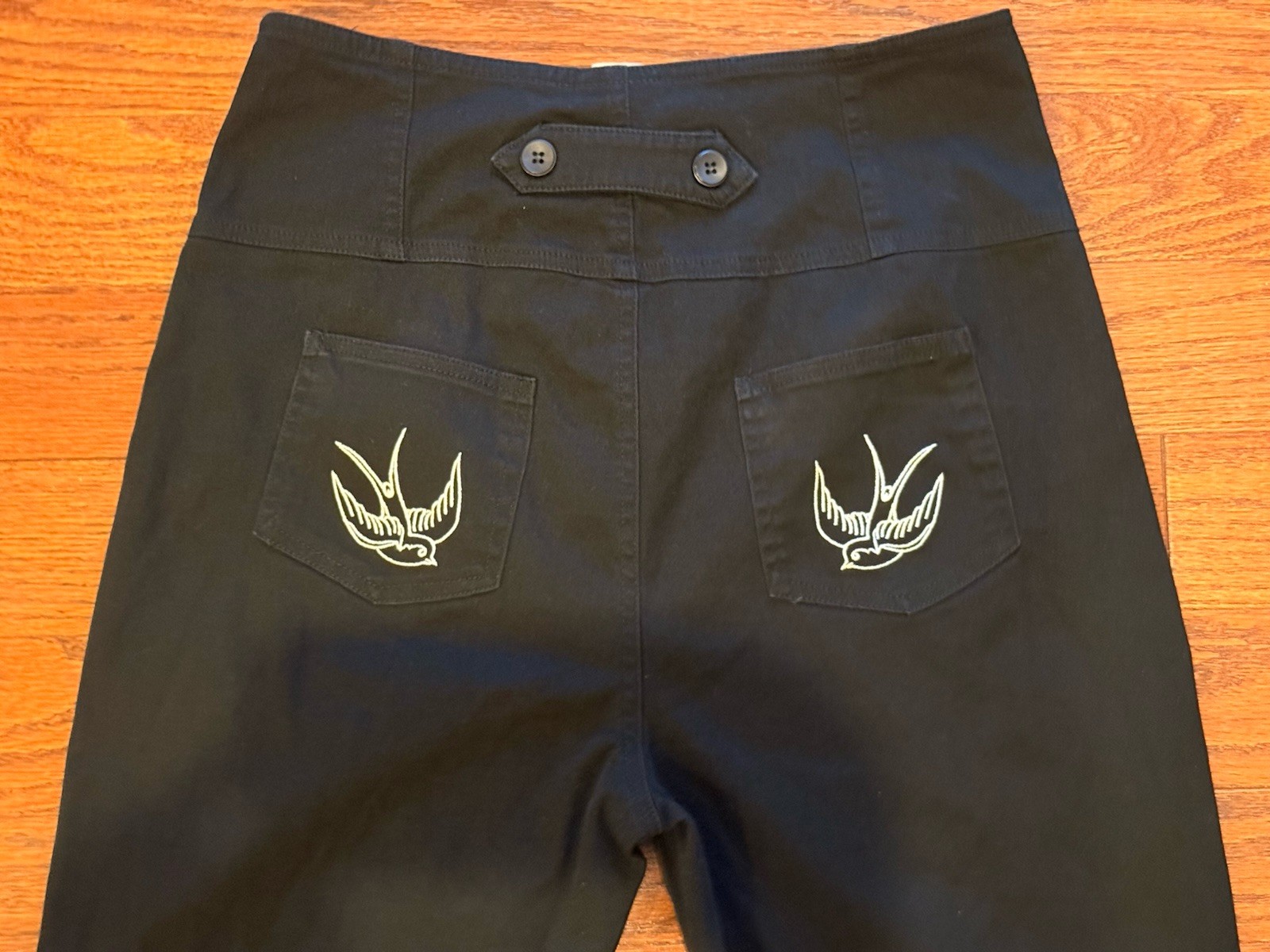 Women’s Early 2010’s Rock Steady Size XL Black High Waist Peddle Pushers