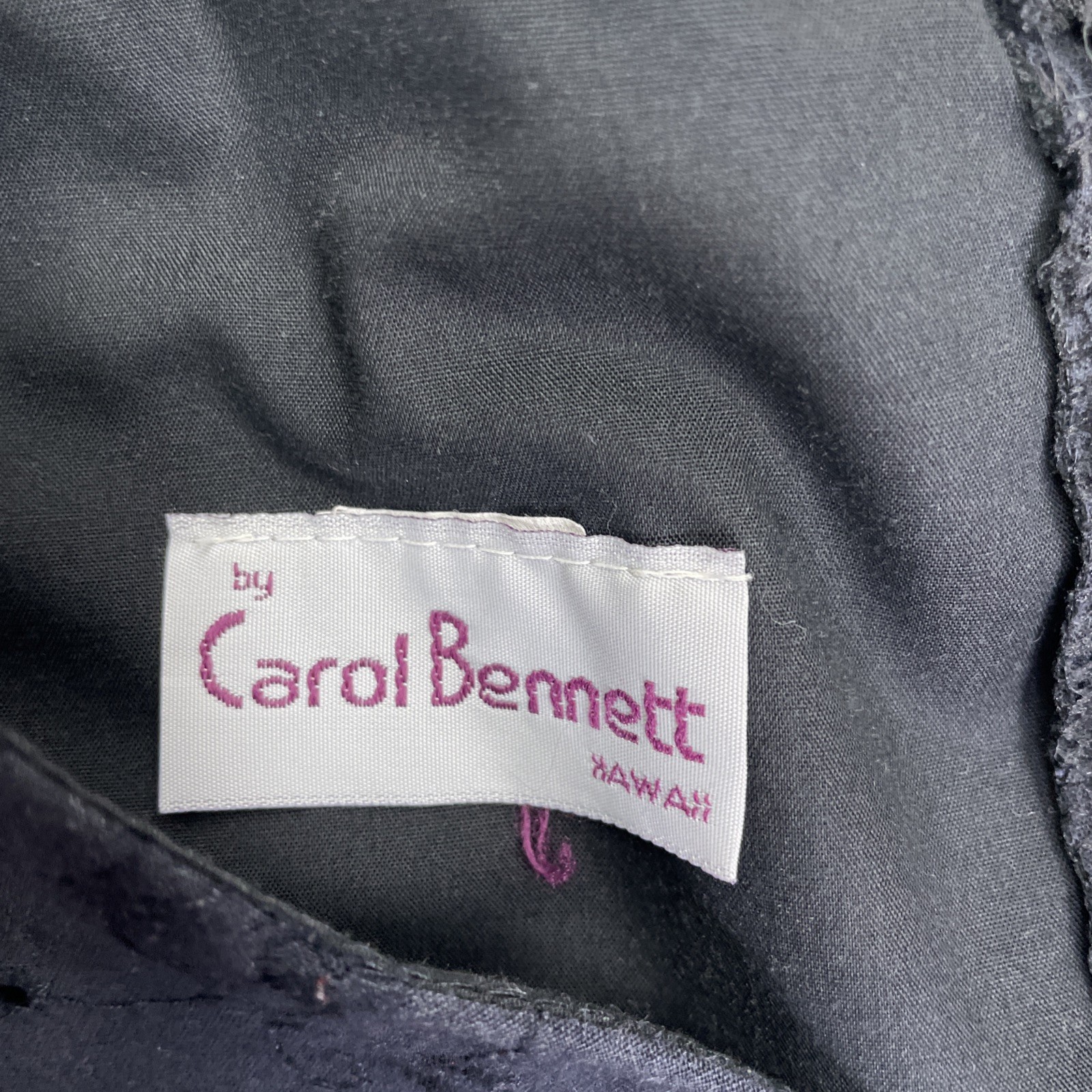 Vtg Carol Bennett Dress Gray Pink Black Floral Hawaiian Muumuu Size M/L