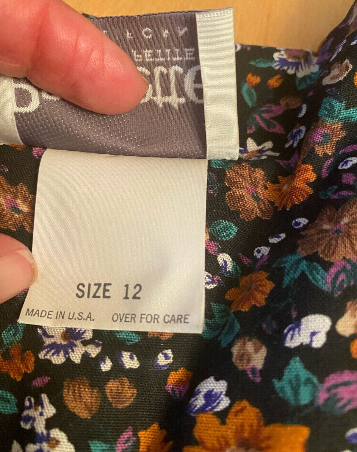 VINTAGE PAQUETTE PETITE BYER COMPANY DRESS WOMENS SZ 12 P USA MADE FLORAL MIDI