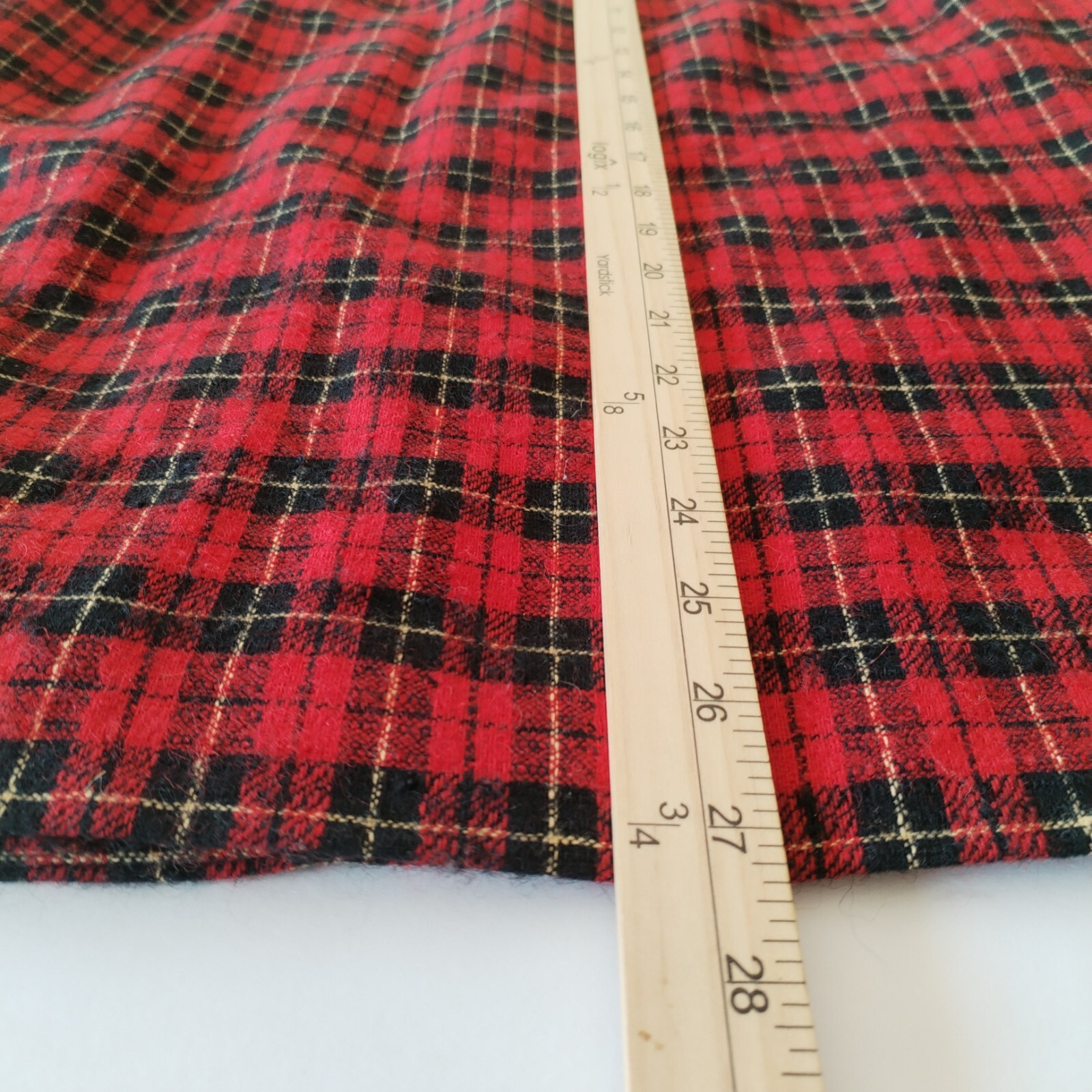 Vintage Pendleton Skirt Size 16 Red Tartan Plaid Wool Knee Length Dark Academia