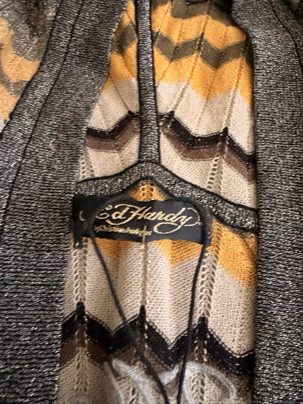 RARE VTG Y2K Ed Hardy x Christian Audigier Hooded Sweater Dress NWT Deadstock