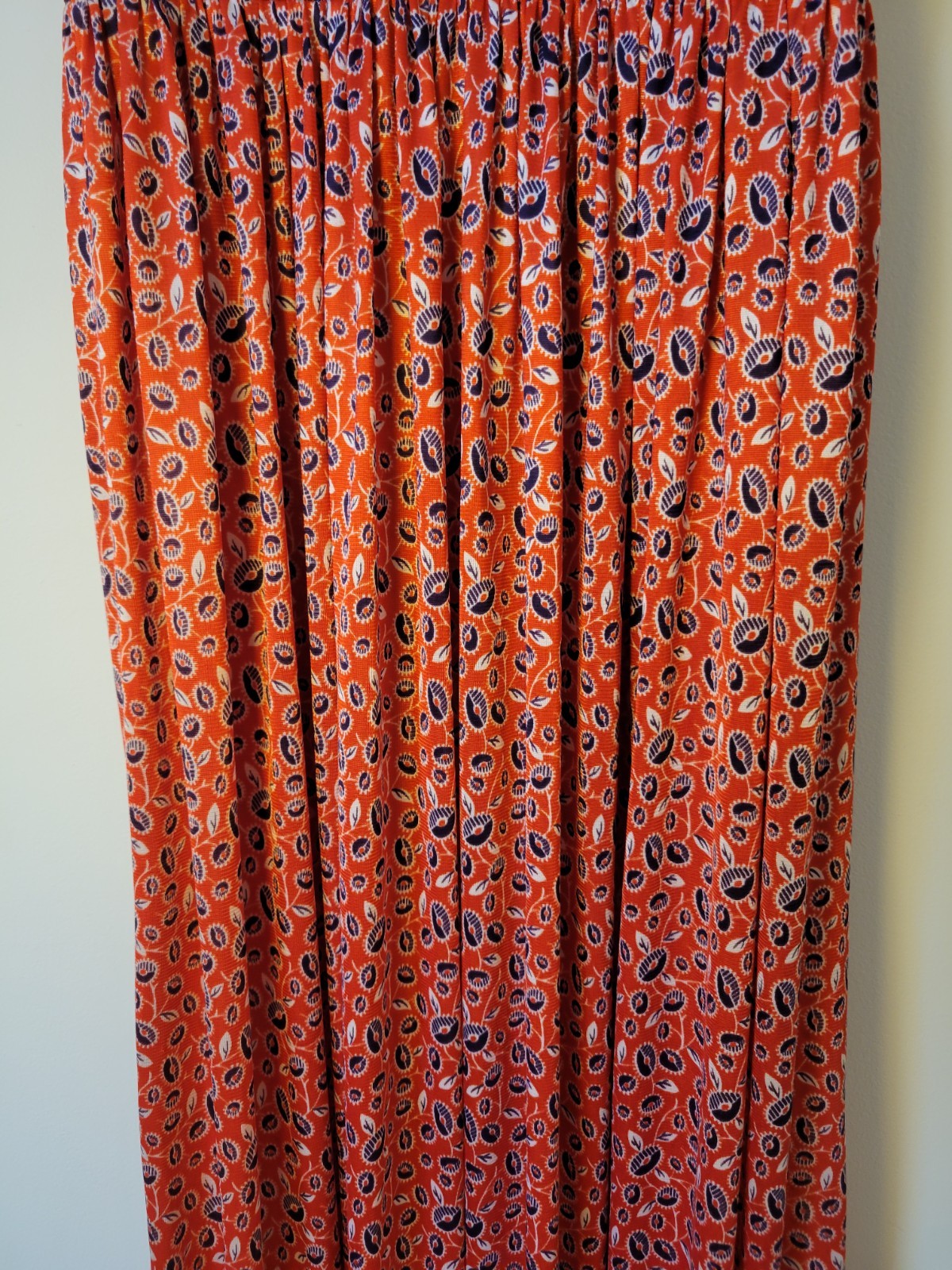 VTG 60’s 70’s Shady Lane Red White & Blue Floral Cottage Dress