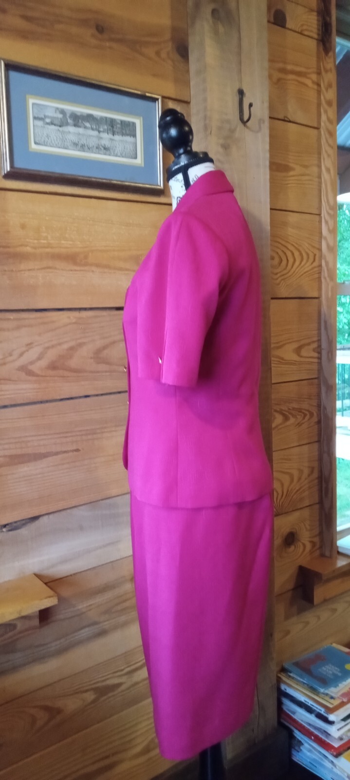 VINTAGE 80s, Classy, Stylish, Kasper A.S.L. Skirt/Blazer Combo, Hot Pink, Size 4