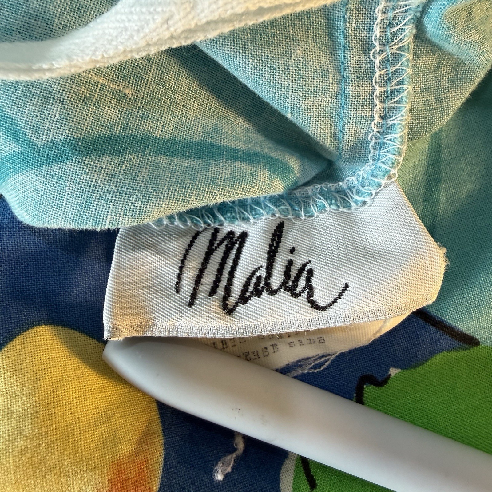 Malia Honolulu VTG 100% Cotton Skirt 14 A-Line Parrot Print Tropical Vacation