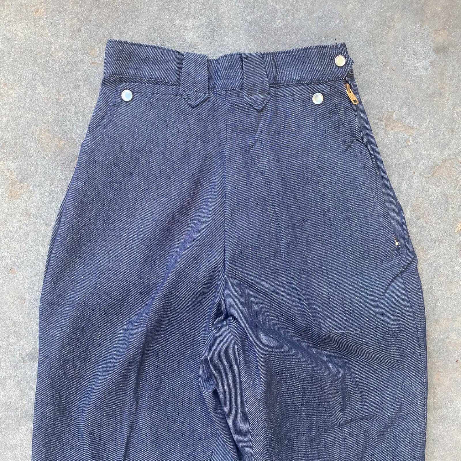 Deadstock NWT Vintage 1960s Lee Frontier Lady Pearl Snap Side Zip Indigo Jeans