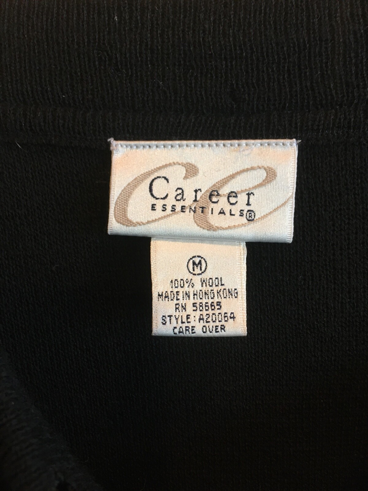 Career Essentials, Black Wool Knit Skirt, Professional, Size M (12-14), USED