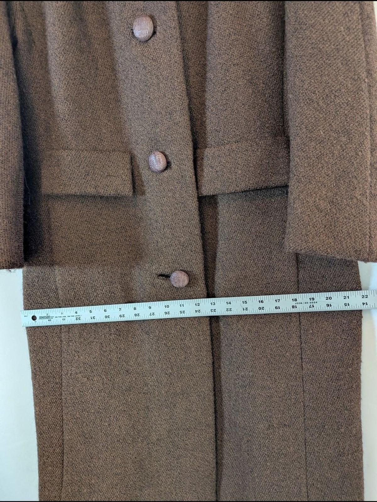 Vintage Sycamore Hahne & Co Brown Wool Coat Mink Collar Union Tag Women’s M/L