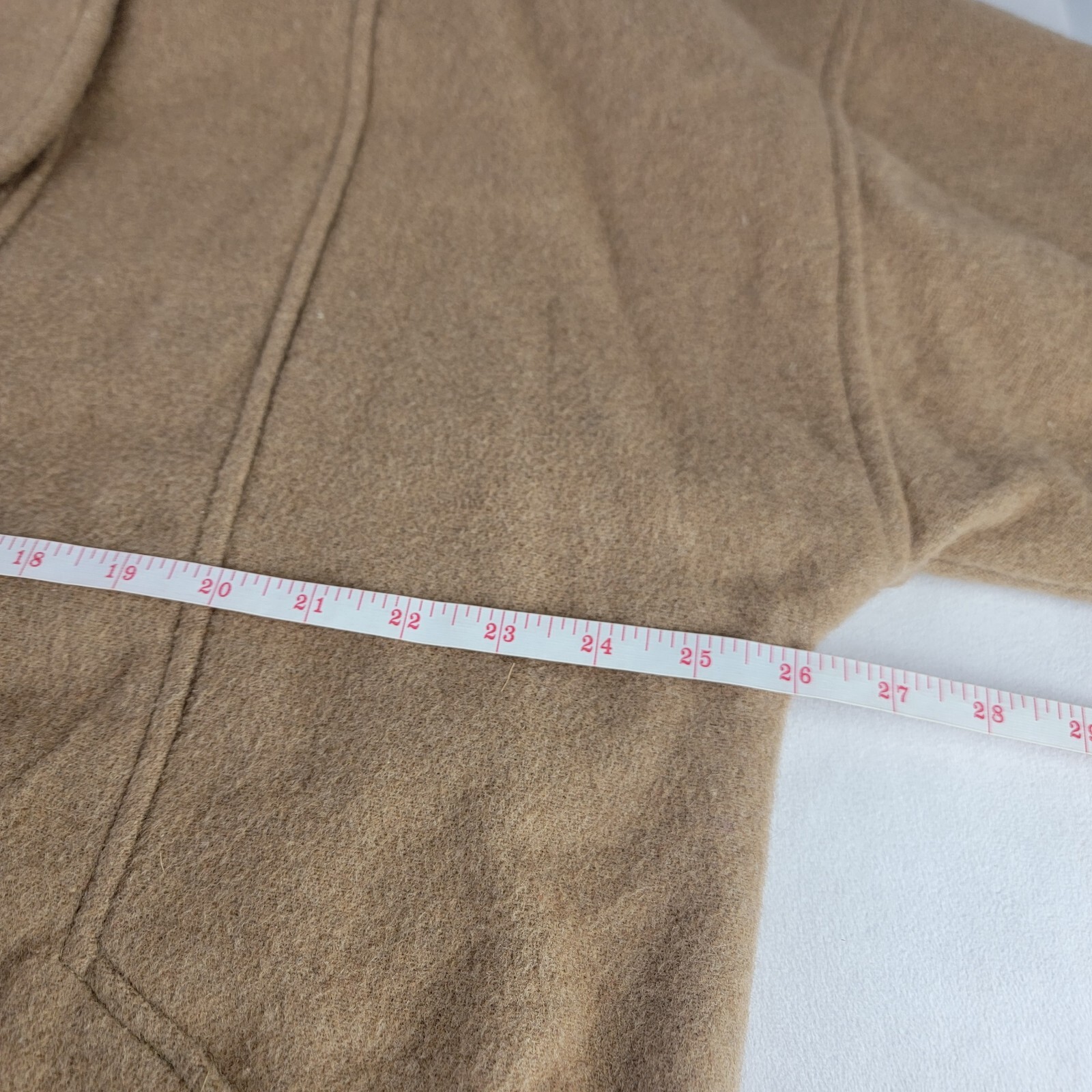 Vintage Jo Hardin Tan Wool Coat Jacket Size 6 Made In USA Neutral *READ*