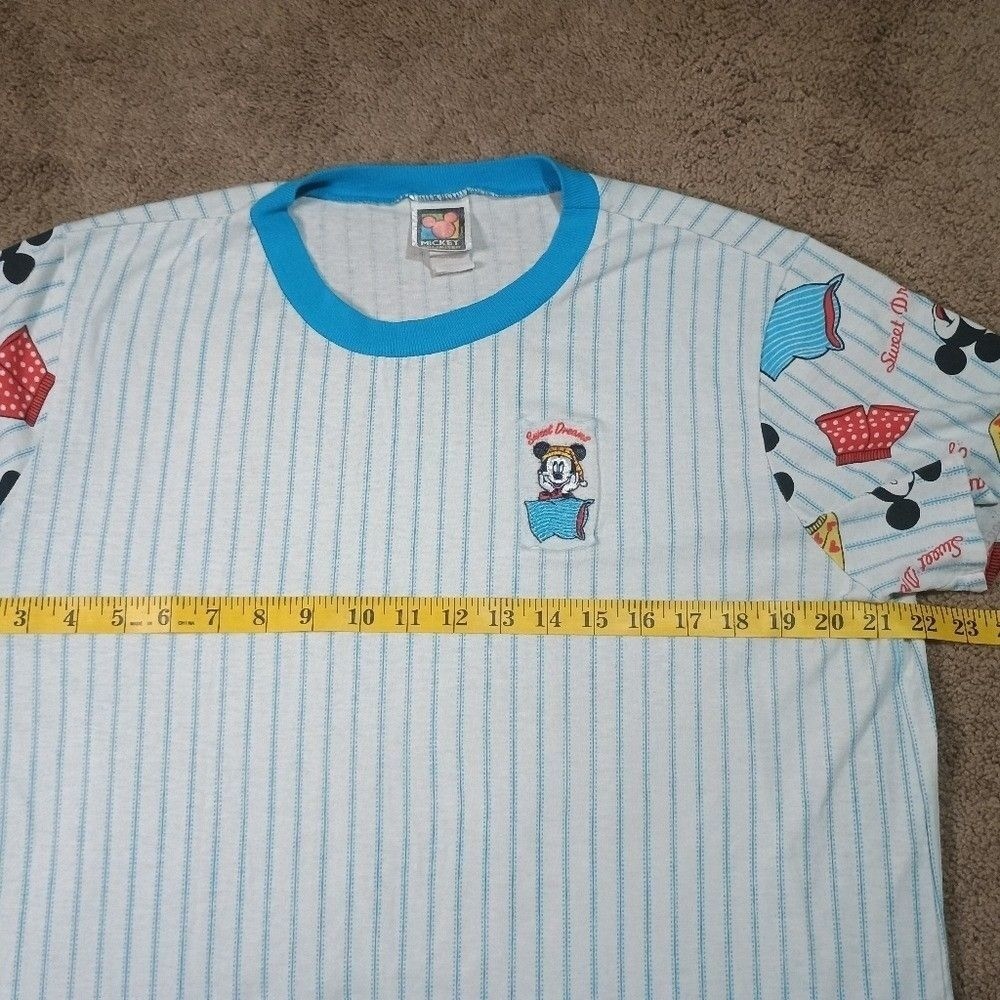Vintage Disney Mickey Mouse striped nightgown sweet dreams unlimited