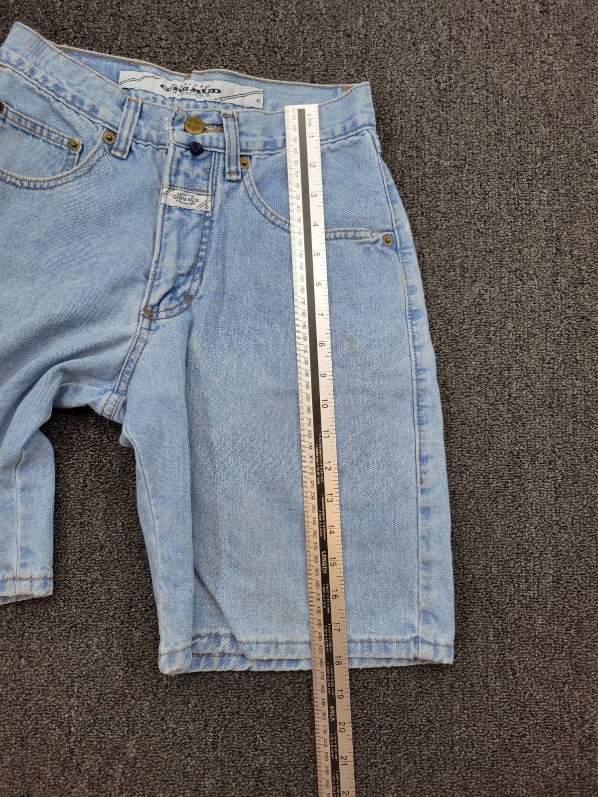 Vtg 90s Y2K Marithe Girbaud Francois Size 12 Light Denim Jean Wash Shorts