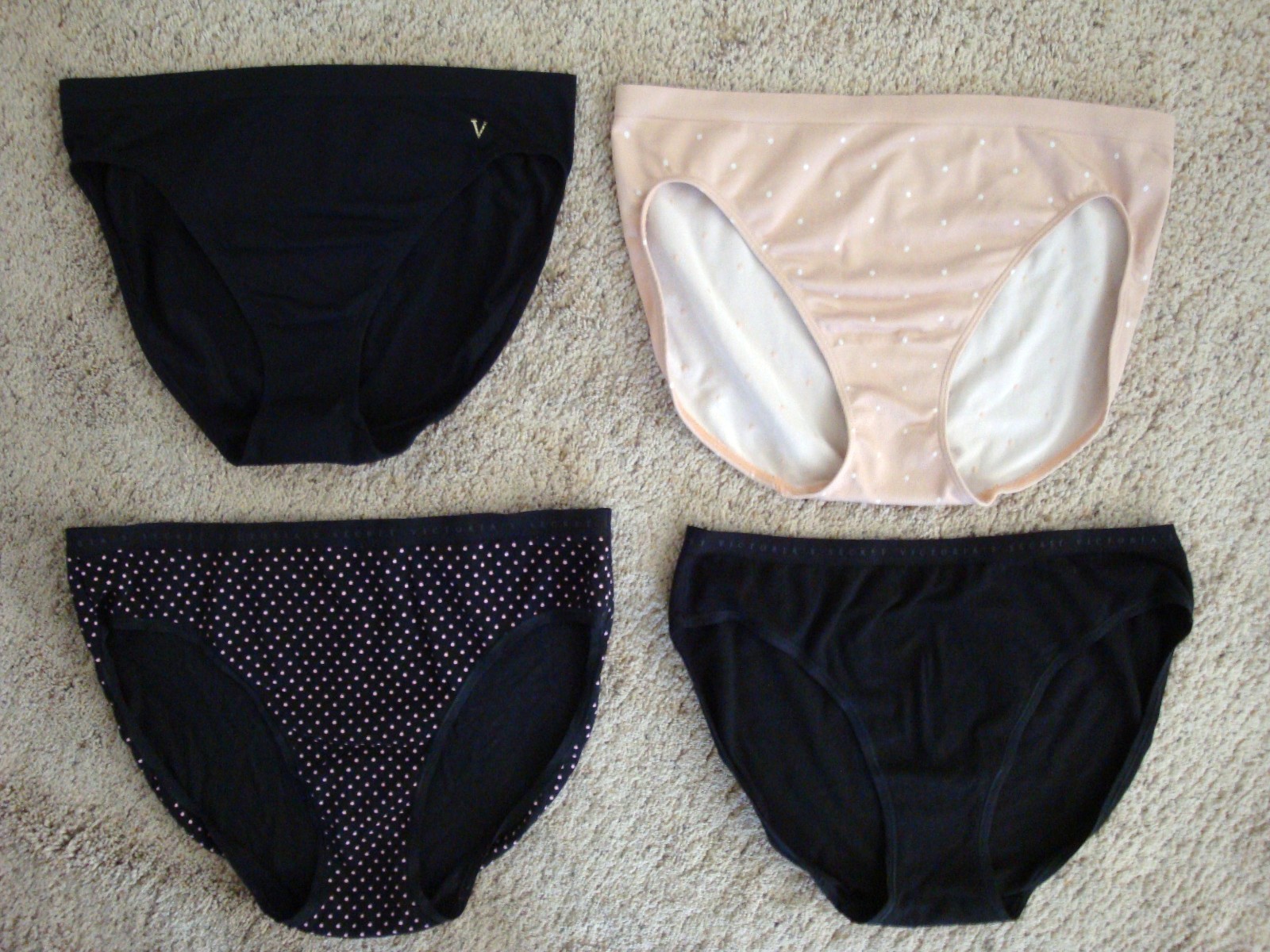 Lot of 4 Victoria’s Secret M L High Leg Brief Cotton Modal Soft & Stretchy Logo