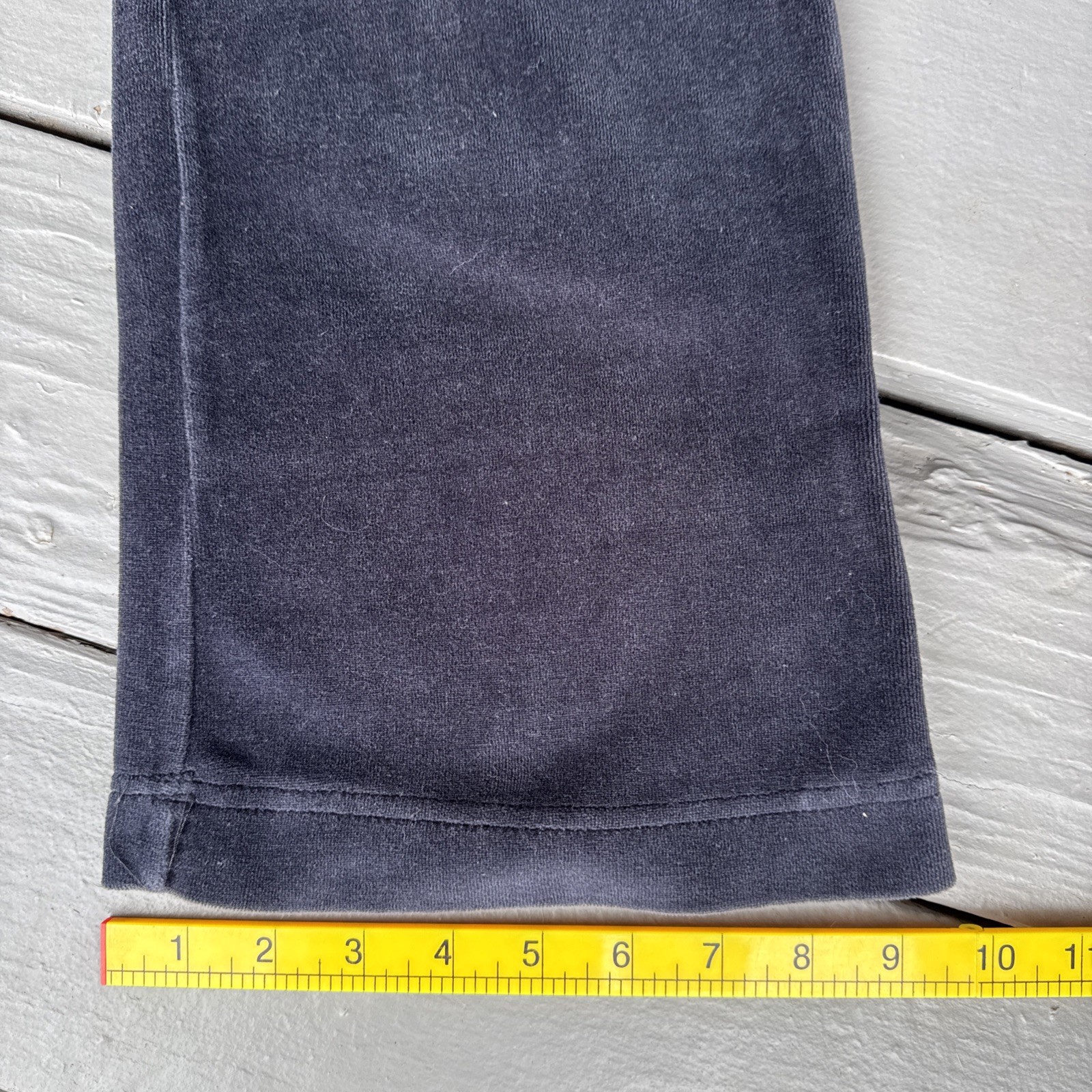 Vintage Y2K COCO Dark Navy velvet Low rise flare Sweatpants Size M