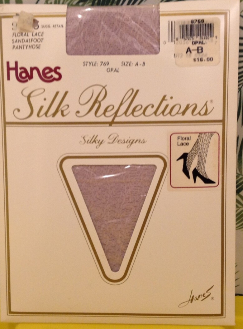Vintage Pantyhose Hanes Silk Reflection Color Opal size A-B B005C
